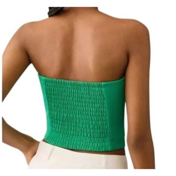 Anthropologie Maeve Large Strapless Corset Top Green NWT - Picture 7 of 7